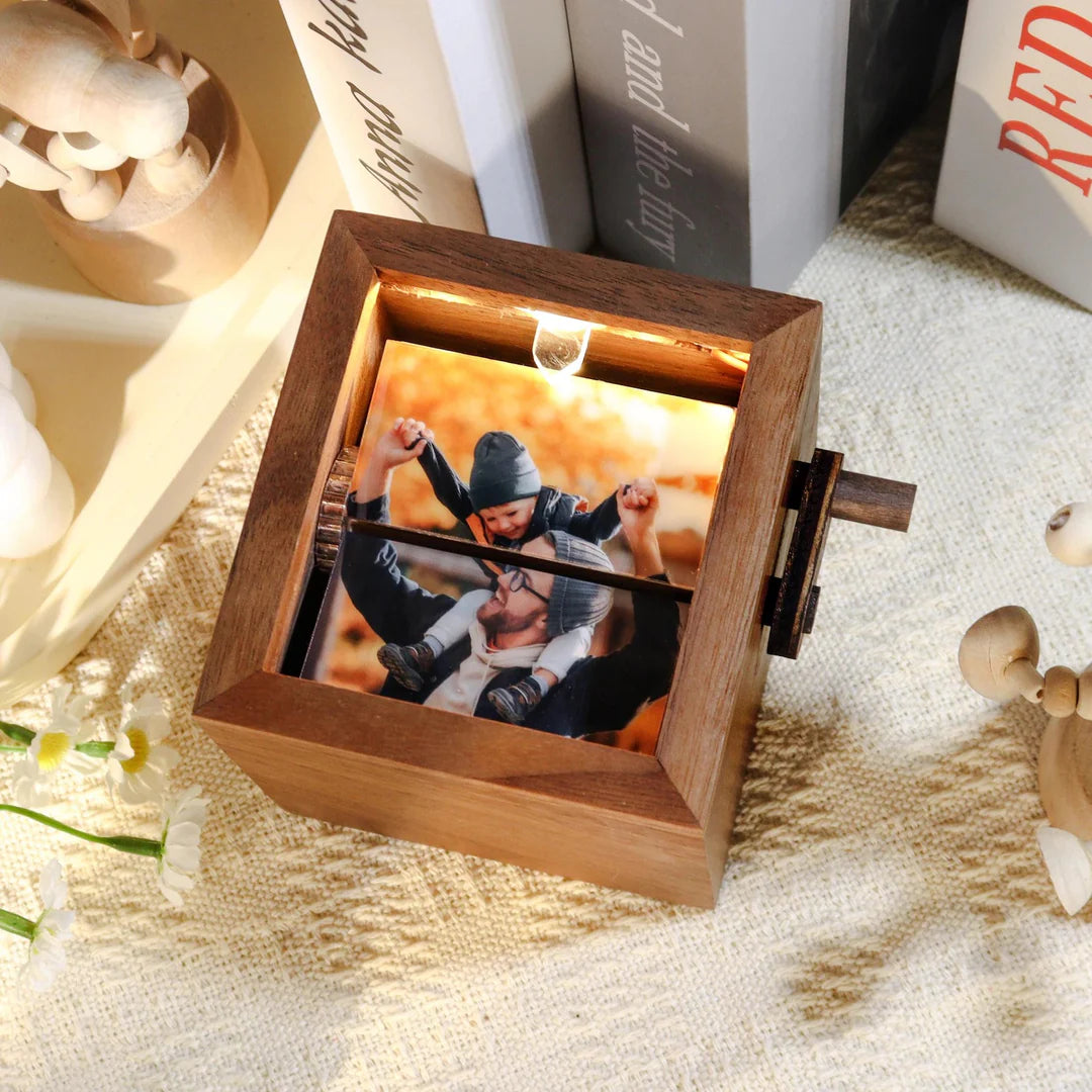 Boîte photo à manivelle personnalisée
