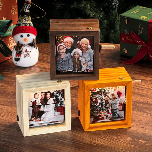 Boîte photo à manivelle personnalisée